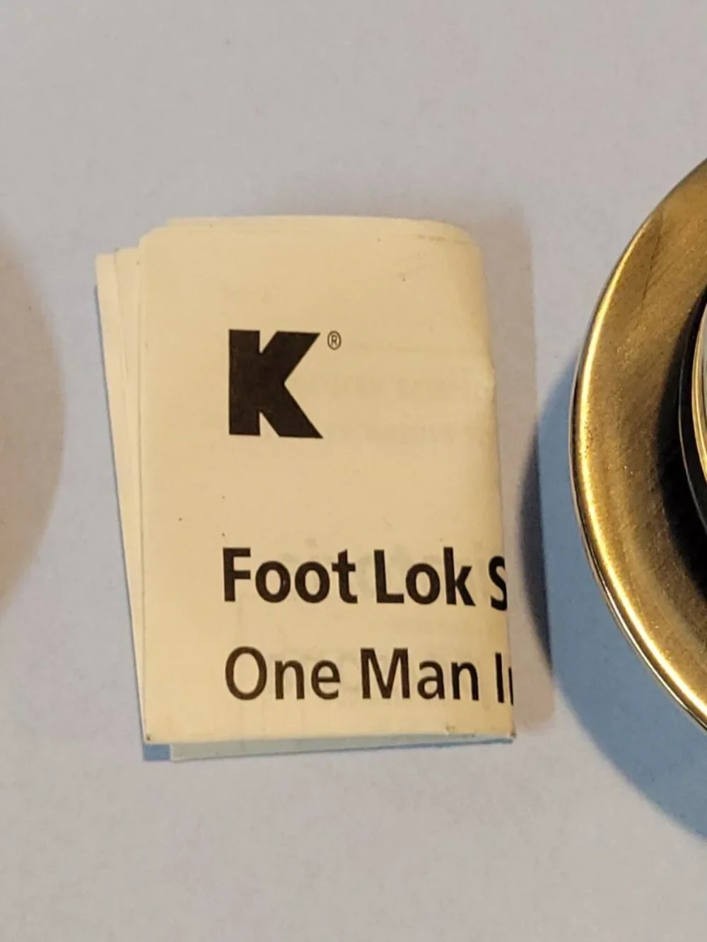 Keeney 1.5-in Brushed Nickel Foot Lock Trim Kit New in package M#K826-71DSN
